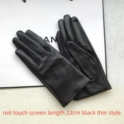 Ladies Sheepskin Gloves Classic Solid Color Real Leather Spring Velvet Lining Cycling Driving Gloves Autumn Winter