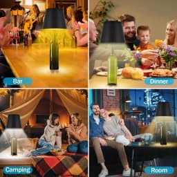 KFV Wireless Table Lamp Wine Bottles LED Bottle Light Outdoor Use Touch Control Desk Light For Restaurants Bars Festival Party