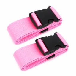 2Pcs Straight Shaped Luggage Straps for Suitcase Polyester Luggage Belt with Adjustable Release Buckle Unisex Travel Accessory