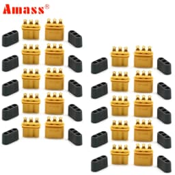 10 / 20 / 50 / 100 pair AMASS MR30 Male Female Connector Plug with Sheath for RC Lipo Battery RC Multicopter Airplane
