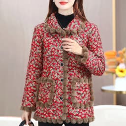 Women's Coat Cotton Jacket Padded Thickened New Winter Middle-aged Warm Parkas Large Size Fashion Single-breasted Raw Edge