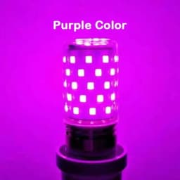 NEW Bulb E27 LED Colorful Corn Bulb 12W Pink Red Blue Green Purple Golden 7Colors Lamp AC 220V Bulb Chandelier Decoration