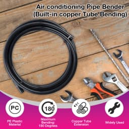 Air Conditioning Pipe Bend Protector 4M PE Plastic Copper Pipe Protector, Anti-Deformation Tools Bend Protection Strip