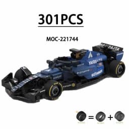 F1 Racing Car Building Blocks 8-Grid Racing Champion Vehicle (With Stickers) Children's Birthday Gift Christmas Toy Gift