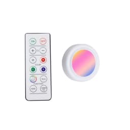 LED Puck light Remote Control 16 Color Changeable Dimmable Wireless Touch Sensor Battery Operated Kitchen Hallway Ambient light