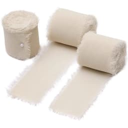 5 Meters Hand Torn Edge Chiffon Ribbon Wedding Hold Flower Tassel Ribbon Bow Decoration Snow Silk Fabric Strip