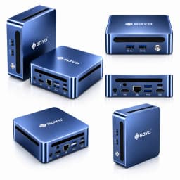 SOYO Mini PC Y5 Pro 8th Gen Intel Core I5 CPU (4 cores and 8 threads)16GB DDR4 RAM 512GB M.2 SSD Window 11 PRO HDMI Compatible*2 Supports 4K Output Full-featured Tupe-C WiFi 6 Mini Desktop Computers