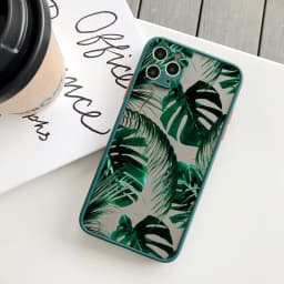 Palm Tree Leaves Plant Flower Phone Case for iPhone X XR XS 17 15 11 12 13 14 Pro Max 16 15 14 Plus Back Shockproof Cover Funda