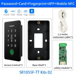 SR1055 NFC TTLOCK Embedded IP67 Fingerprint 13.56Mhz Keypad Door Lock Self Defense Safe Home Access Control Kit Smart Door lock
