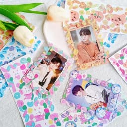 IMOON 12 Sheets Cute Shiny Laser Ribbon Stickers for Photo Albums Frame DIY Crafts Poster Decoration Scrapbook Planners