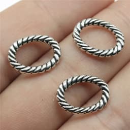 40pcs Round Circle Charms For Jewelry Making Tibetan Bronze Silver Color Pendants Antique Jewelry Making DIY Handmade Craft