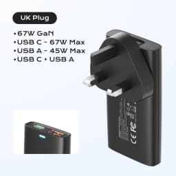 67W GaN USB C Fast Charger Quick Charge 4.0 PD3.0 PPS Portable Type C Ultra Thin Charger For iPhone Samsung Macbook Laptop