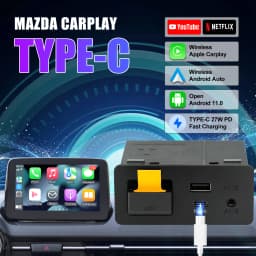 CarPlay and Android Auto USB Media Hub Retrofit Kit for Mazda, Support Mazda 3/6/CX5/CX3/CX9-TK78 66 9U0C K1414 C922 V6 605A