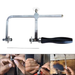 U-Shape Jewelers Saw with 2 Blades - Precision Hacksaw Tool Set for DIY Jewelry Making & Metal Crafting