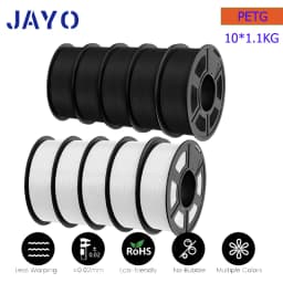 JAYO PETG PLA High Speed Matte PETG PLA Plus 10 Rolls Filament 1.75mm No Bubbles Smooth Multiple Colors Optional for 3D Printing