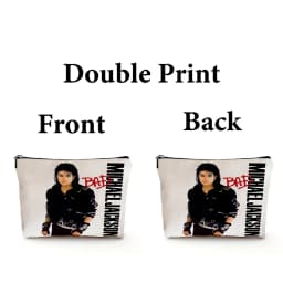 Super Star Michael Jackson Cosmetic Bag Double Print Makeup Bags Women Wedding Handbag Lady Travel Organizer Child Wallet