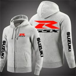 2025 Spring and Autumn Suzuki RGSX Logo Super Motorcycle Hoodie Jacket Commuter Men's Hooded Zipper Hoodie 