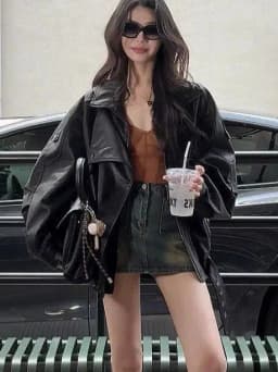 2026Y2K high-end retro motorcycle leather jacket women's spring and autumn versatile design leather jacket trend