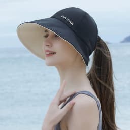 Foldable Sunhat Women Sunscreen UV Protection Cap Summer Outdoor Beach Fisherman Hat Adjustable Cotton Wide Brim Bucket Caps