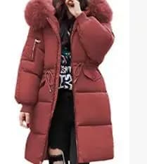 Korean Fashion Winter Solid Color Long-sleeved Down Cotton Jacket Women Bread Fur Collar 2026 New Korean Version Thickened Coat