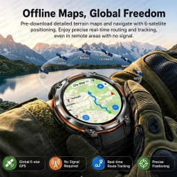 New Upgrade GPS Offline Map Position Smart Watch 1200mAh Battery IPX8 Swim Heart Rate 1.46”AMOLED Screen Men Women Fitness Watch