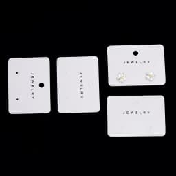 50Pcs Cardboard Paper Package Earring Cards For Ear Studs Hanging Board Plain Jewelry Accessories Display Holder Tag Gift