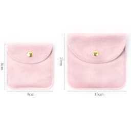 Snap Button Jewellery Pouch Fillet Velvet Bag Envelope Jewelry Bag Necklace Bracelet Storage Bag Gift Bags