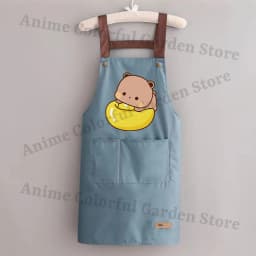 Bubu Dudu Kitchen Waterproof Oil Resistant Apron for Men Women Anime Fashion Aprons Cooking Solid Color Hotel Work Clothes Gifts