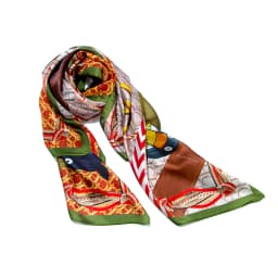 CH Luxurious Iconic Vibrant Pattern Scarf Versatile Styling Gift Box Set For Women Fashion Accessory Premium Holiday Gift