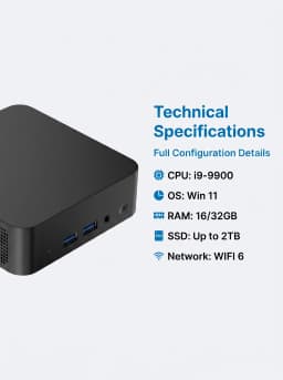 New Mini Pc Intel i3-6006U/Intel i9-9900 16Gb 32Gb Ram+256Gb 512Gb 1Tb 2Tb Rom Ssd Wifi 6 Bluetooth 5.2 Gaming Computer