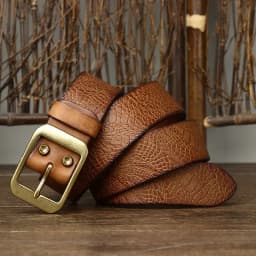 3.8CM Pure Cowhide High Quality Genuine Leather Belts for Men Brand Strap Male Brass Buckle Fancy Vintage Jeans Cowboy Cintos