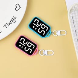 4/5 pcs Electronic Pocket Watch LED Keychain Nurse Pocket Watch Digital Watch for Student Backpacks Keys Pendant Timepiece