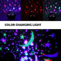 LED Projector Light Starry Moon Galaxy RGB Projection Lamp 5V USB Night Lights for Kids Present Christmas Gift Room Decorations