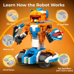 Apitor Robot Building Kit, 12-in-1 Programmable APP Remote Control RC Car, STEM Robotics Coding Set, Educational Birthday Gifts