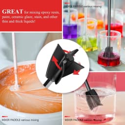 Paint Mixer Drill Attachment -Helix Mixer for Paint Epoxy,Resin,Plastic-Consistent Even Flow Stirrer Paddle Epoxy Mixer