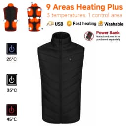 High Quality Smart Safety Outdoors Heated Vest Coat Jackets Men's Women's Heating USB Electric Jacket Warm Clothing Plus Size