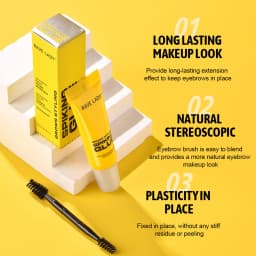 Rave Lady 3Pcs Brows Styling Spiking Glue Waterproof Long Lasting Makeup Colourless Instantly Dry Eyebrow With Double Brush