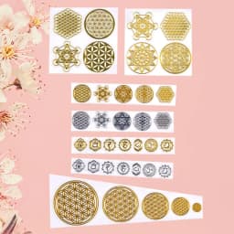 7 Chakra Geometric Copper Energy Tower Orgonite Stickers Flower Life Tree Pyramid Epoxy Resin Material Jewelry Making
