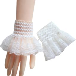 Gothic Retro Black Detachable Sleeve Fake Cuffs Multi Layer Lace Patchwork Princess Sweater Decorative Wristband Dropshipping