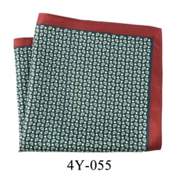 Tailor Smith Men's Classic Red Khaki Print Dot Handkerchiefs Paisley Floral Pockets Square Wedding Hankies Business Gift for Him
