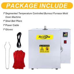 Segmented Temperature Controlled Jewelry Casting Furnace 900℃ Max for Metal Melting Wax Burnouts Mold Baking Jewelry Tools