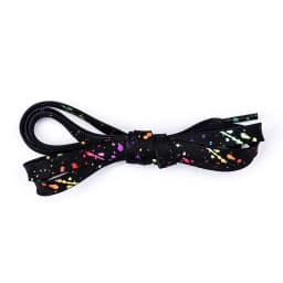 Flat Shoelace Rainbow Shoelaces for Shoes Ink Splatter Print Colorful Shiny Shoe Laces Women Sneakers Shoestrings Accessories