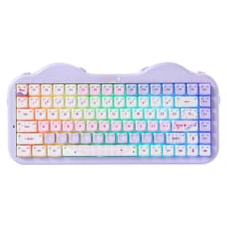 YUNZII C75 MAO Edition Mechanical Keyboard,Cute Ear Translucent Keycap,Wireless 75% NKRO Keyboards,RGB Cake Design for Win/Mac