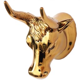 Luxurious Golden Bull Head Shaped Guitar Holder Wall Mount Hook Bass Ukulele Support Stand Home Decorative Rack Storage Support