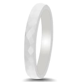 VQYSKO Trendy Black & White Color Cutting Ceramics Rings Jewelry Classic Wedding Engagement Rings For Women Anneaux Anillos