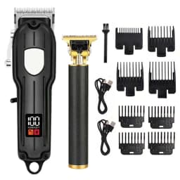 Professional Cordless Hair Clipper Set with Digital Display, T-Blade Trimmer & Hair Clipper & Guide Combs Hair Grooming for Men’s Barber Salon-Grade Haircutting at Home Gifts for Men