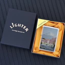 Marlboro Creative and Personalized Grinding Wheel Kerosene Lighter Gift Box World-famous Scenic Spots Men's Gift Wholesale