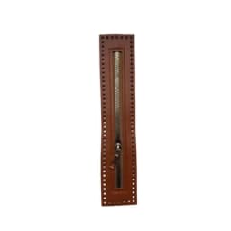 Practical 27cm Leather Zipper - Solid Hardware Sewing Accessory, Durable Replacement for Handbag & Crochet Bag