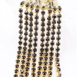 1 Yard Rhinestones Chain SS6- SS12 Gold Base Shine Crystals Stones Glue On Rhinestone Chain for Clothes Needlework Gems Crafts
