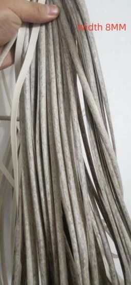 10 Meters PE Wood Color PE Flat Gradient Synthetic Rattan Material Weaving Plastic Cane For Outdoor Chair Table Basket